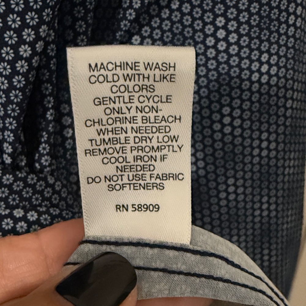 Murano Navy Geometric Button-Down Shirt (Big Man) - Picture 3 of 4